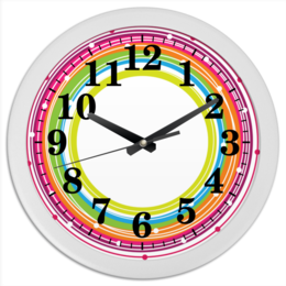 Заказать часы для офиса в Москве. Часы круглые из пластика Кольца нубелунгов от BeliySlon - готовые дизайны и нанесение принтов.