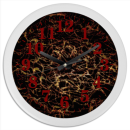 Заказать часы для офиса в Москве. Часы круглые из пластика Волны. Психоделика от Anna Lomachenko - готовые дизайны и нанесение принтов.