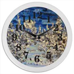 Заказать часы для офиса в Москве. Часы круглые из пластика Хрусталь от rikart - готовые дизайны и нанесение принтов.