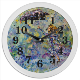 Заказать часы для офиса в Москве. Часы круглые из пластика Дождь от rikart - готовые дизайны и нанесение принтов.