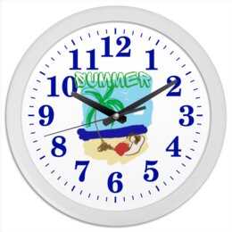 Заказать часы для офиса в Москве. Часы круглые из пластика Summer.  от OlgaHildagard.   - готовые дизайны и нанесение принтов.