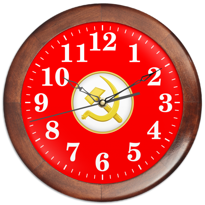 Printio Часы круглые из дерева Ссср. антикварные ретро значки ссср советские значки серп молот кварцевые карманные часы ожерелье подвеска цепочка часы эмблема подарок дл