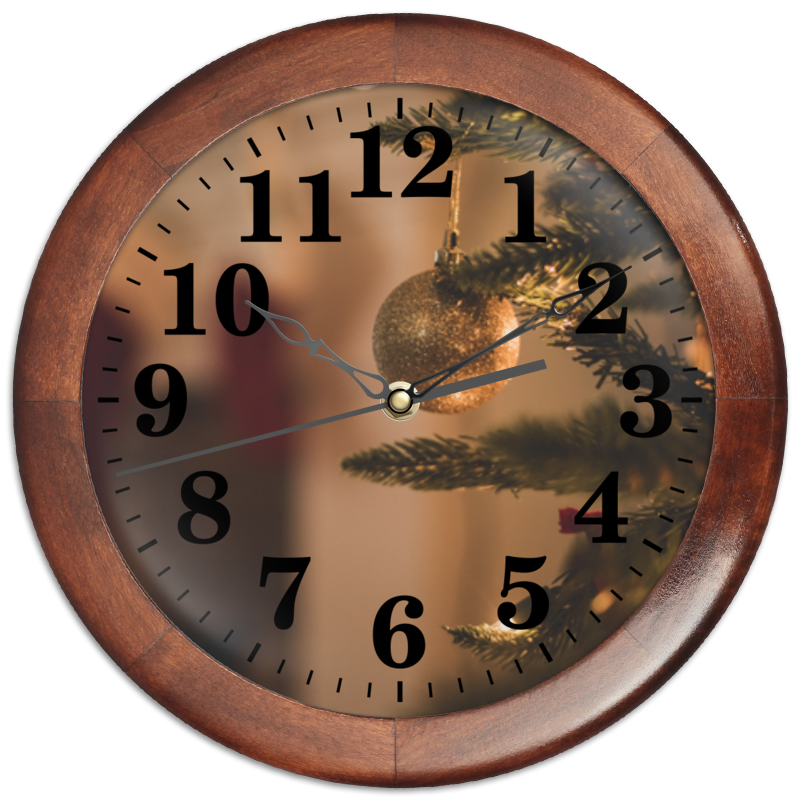 Printio Часы круглые из дерева С новым годом printio часы круглые из пластика с новым годом