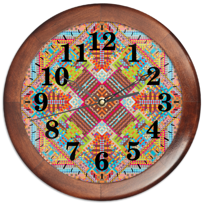 Printio Часы круглые из дерева с абстрактным рисунком