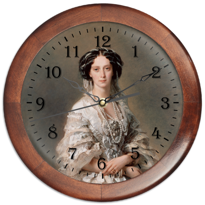 Printio Часы круглые из дерева Портрет императрицы марии александровны