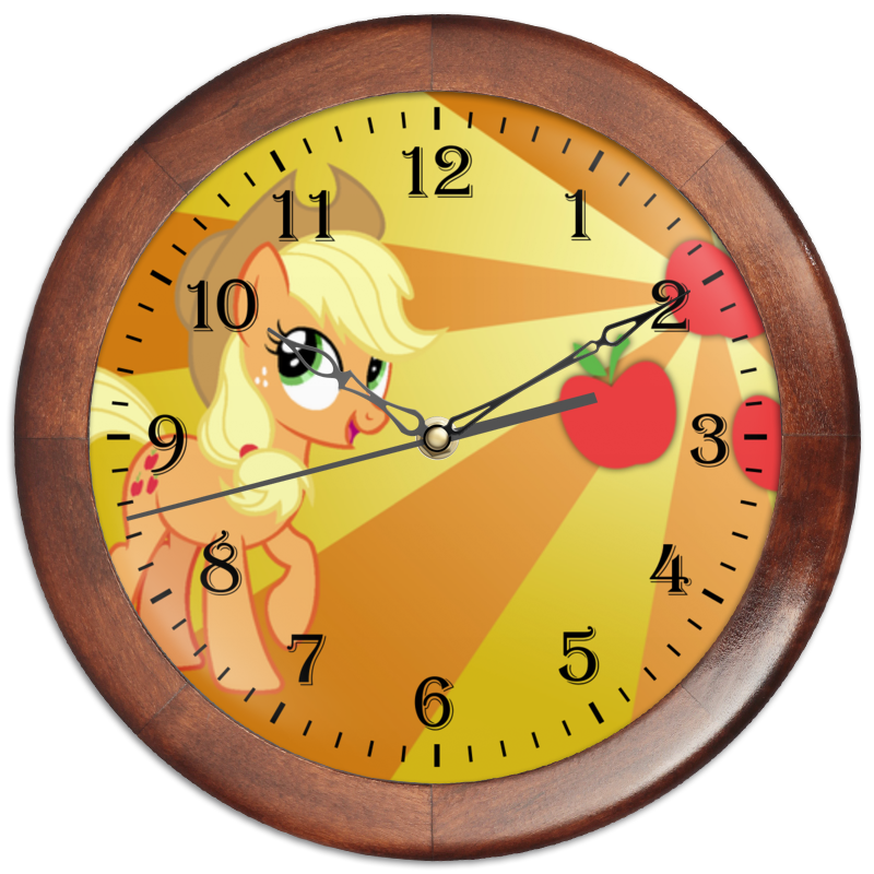 Printio Часы круглые из дерева Applejack color line