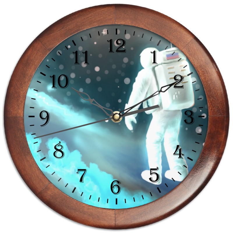 Printio Часы круглые из дерева Космический путешественник printio холст 30×40 космический путешественник