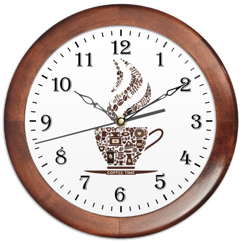 Printio Часы круглые из дерева Кофейные printio часы круглые из дерева кофе тайм coffee time