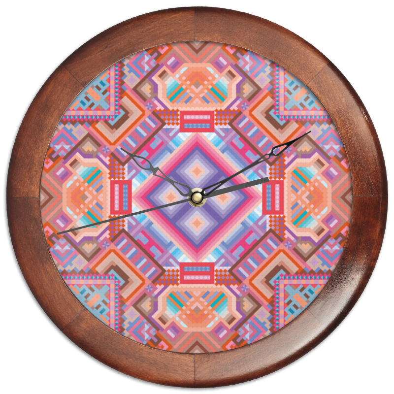 Printio Часы круглые из дерева с абстрактным рисунком
