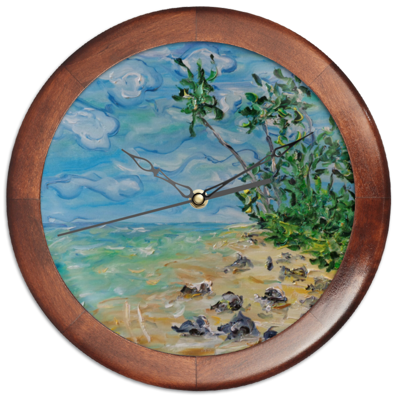 цена Printio Часы круглые из дерева Шри ланка