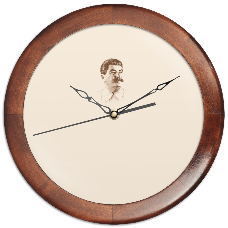 Printio Часы круглые из дерева Сталин