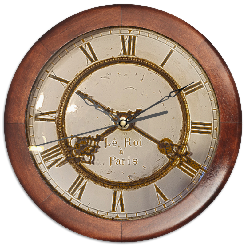 цена Printio Часы круглые из дерева Старинные часы.