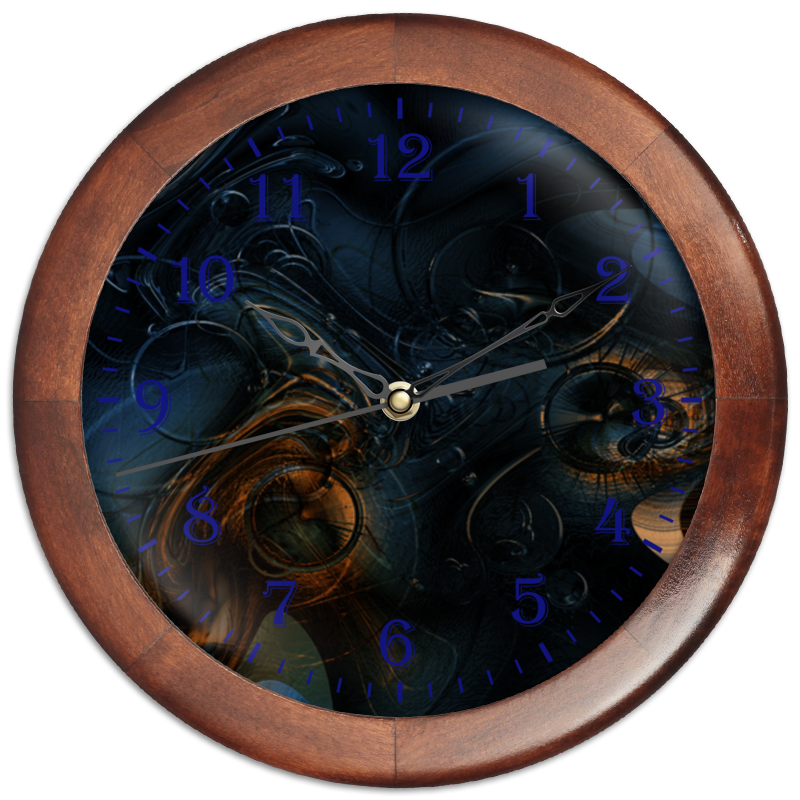 цена Printio Часы круглые из дерева Стимпанк. абстракция