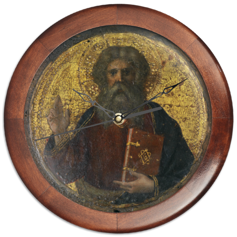Фото - Printio Часы круглые из дерева Икона икона