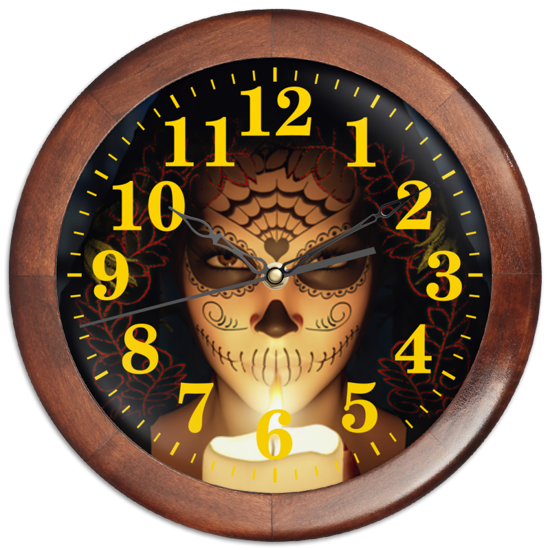 Printio Часы круглые из дерева Dia de los muertos наручные часы timex standard dia de los muertos