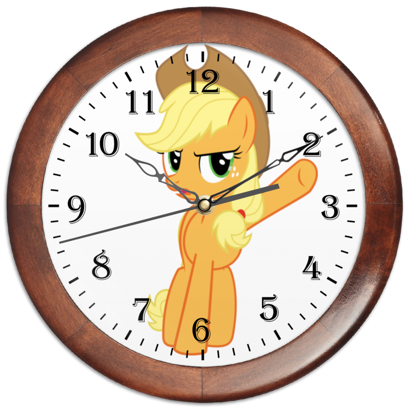 Printio Часы круглые из дерева Do not oversleep! applejack