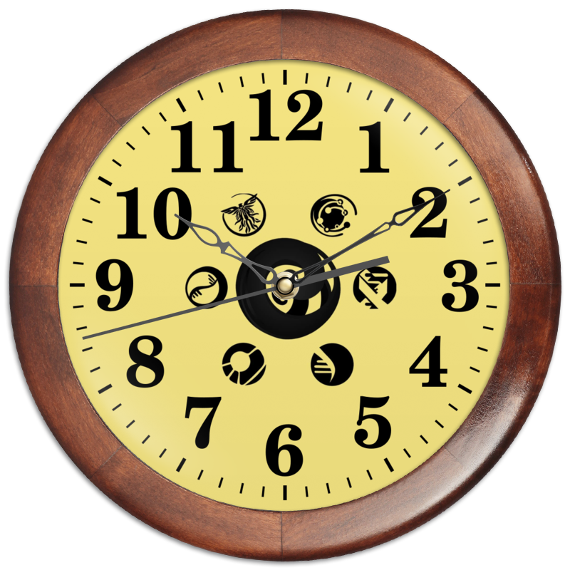 Printio Часы круглые из дерева Аномалия printio часы круглые из дерева нимфа