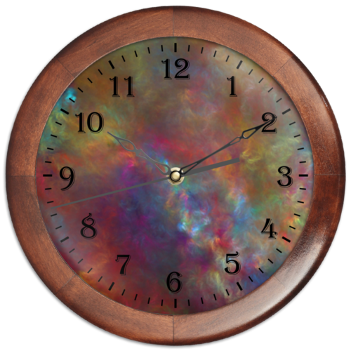 Заказать часы для офиса в Москве. Часы круглые из дерева Абстрактный дизайн от Venera210 - готовые дизайны и нанесение принтов.