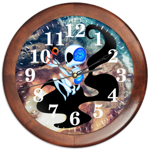 Заказать часы для офиса в Москве. Часы круглые из дерева Дружба от Дана Столыпина - готовые дизайны и нанесение принтов.