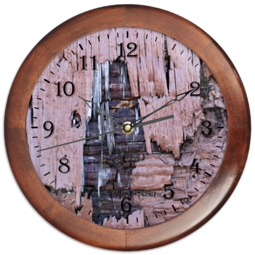 Заказать часы для офиса в Москве. Часы круглые из дерева "Деревянная" от Apfelbaum - готовые дизайны и нанесение принтов.