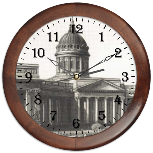 Заказать часы для офиса в Москве. Часы круглые из дерева Красоты Санкт-Петербурга от artem9808 - готовые дизайны и нанесение принтов.