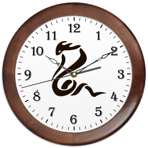 Заказать часы для офиса в Москве. Часы круглые из дерева Кобра от Nalivaev - готовые дизайны и нанесение принтов.