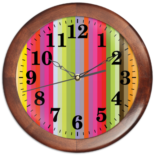 Заказать часы для офиса в Москве. Часы круглые из дерева Флюид 1 от Vadim Koval - готовые дизайны и нанесение принтов.