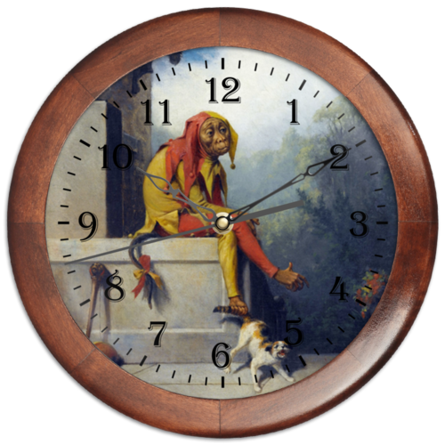 Заказать часы для офиса в Москве. Часы круглые из дерева Для чего я был создан? (Уильям Берд) от trend - готовые дизайны и нанесение принтов.