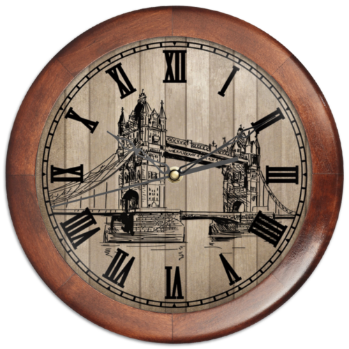 Заказать часы для офиса в Москве. Часы круглые из дерева Без названия от Наталья Чернова - готовые дизайны и нанесение принтов.