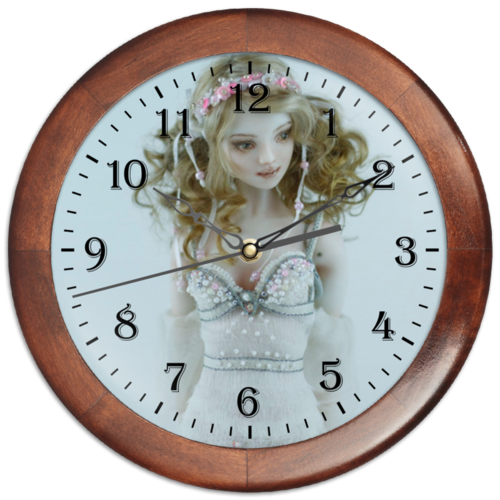 Заказать часы для офиса в Москве. Часы круглые из дерева Инженю от 1686430@mail.ru - готовые дизайны и нанесение принтов.