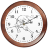 Заказать часы для офиса в Москве. Часы круглые из дерева Часы Аналоговые с пантерой от dizainer91@bk.ru - готовые дизайны и нанесение принтов.