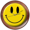 Заказать часы для офиса в Москве. Часы круглые из дерева smile face от Nalivaev - готовые дизайны и нанесение принтов.