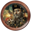 Заказать часы для офиса в Москве. Часы круглые из дерева Edward Teach - Черная Борода от balden - готовые дизайны и нанесение принтов.