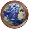 Заказать часы для офиса в Москве. Часы круглые из дерева Мировые Часы от Nalivaev - готовые дизайны и нанесение принтов.