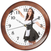 Заказать часы для офиса в Москве. Часы круглые из дерева Субретка от 1686430@mail.ru - готовые дизайны и нанесение принтов.