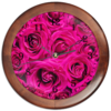 Заказать часы для офиса в Москве. Часы круглые из дерева Pink Roses от meteorol - готовые дизайны и нанесение принтов.