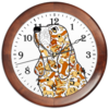 Заказать часы для офиса в Москве. Часы круглые из дерева смешная собака бассет от Игма - готовые дизайны и нанесение принтов.