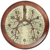 Заказать часы для офиса в Москве. Часы круглые из дерева Легкие  от Дария Вовк - готовые дизайны и нанесение принтов.