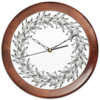 Заказать часы для офиса в Москве. Часы круглые из дерева Оливковый венок от tsumehoshizora@gmail.com - готовые дизайны и нанесение принтов.