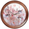 Заказать часы для офиса в Москве. Часы круглые из дерева Осенние цветы от Anna Lomachenko - готовые дизайны и нанесение принтов.