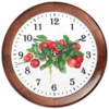 Заказать часы для офиса в Москве. Часы круглые из дерева Сочная брусника от Julissa_limejuice - готовые дизайны и нанесение принтов.