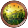 Заказать часы для офиса в Москве. Часы круглые из дерева утро на реке от Анатолий Холодов - готовые дизайны и нанесение принтов.