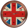 Заказать часы для офиса в Москве. Часы круглые из дерева Англия от 100pari - готовые дизайны и нанесение принтов.