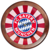 Заказать часы для офиса в Москве. Часы круглые из дерева FC Bayern от 100pari - готовые дизайны и нанесение принтов.