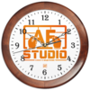 Заказать часы для офиса в Москве. Часы круглые из дерева Стиль AFstudio от ferarist - готовые дизайны и нанесение принтов.