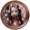 Заказать часы для офиса в Москве. Часы круглые из дерева Nezuko от Дана Столыпина - готовые дизайны и нанесение принтов.