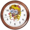 Заказать часы для офиса в Москве. Часы круглые из дерева Без ума от цветов от d_ari.design@mail.ru - готовые дизайны и нанесение принтов.
