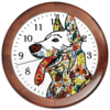 Заказать часы для офиса в Москве. Часы круглые из дерева забавные собаки от Игма - готовые дизайны и нанесение принтов.