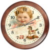 Заказать часы для офиса в Москве. Часы круглые из дерева Маленький мальчик с игрушками от Александр Попов - готовые дизайны и нанесение принтов.