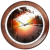 Заказать часы для офиса в Москве. Часы круглые из дерева Летний вечер от jane_97 - готовые дизайны и нанесение принтов.
